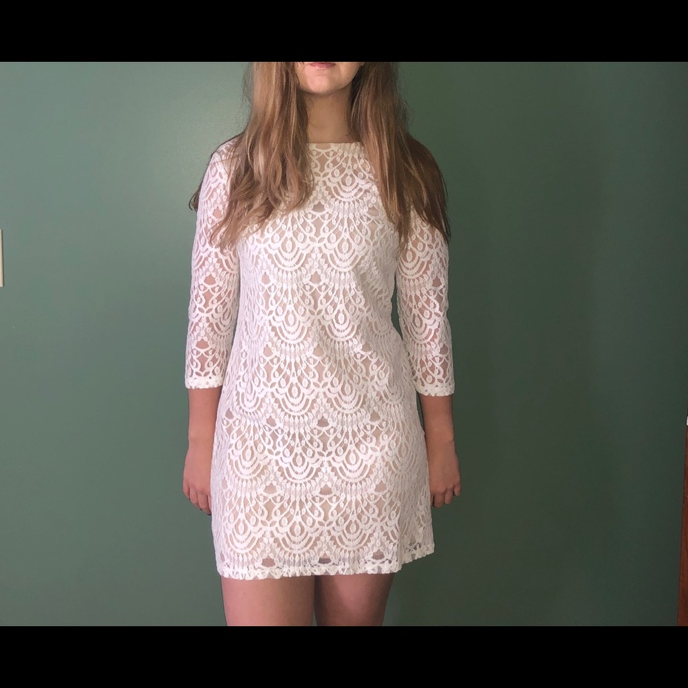 White lace dress